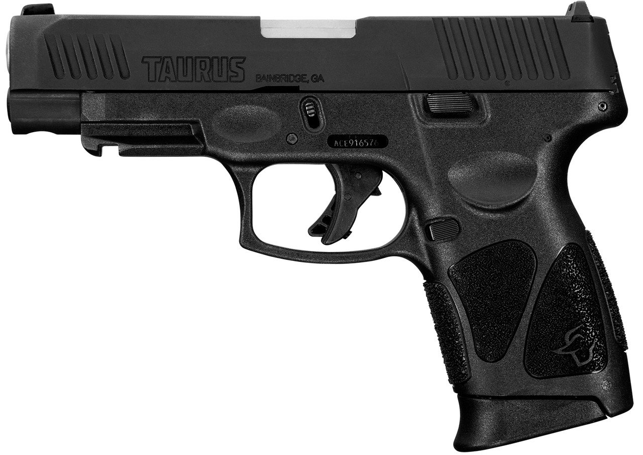 Taurus G3XL Compact 9mm Polymer Frame Pistol Taurus G3XL Compact 9mm pistol with matte black slide and polymer frame