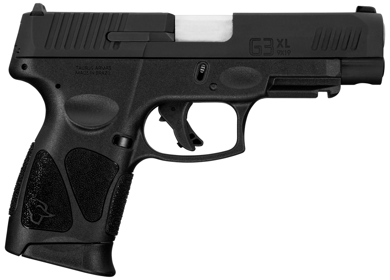 tTaurus G3XL Compact 9mm Polymer Frame Pistol Taurus G3XL Compact 9mm pistol with matte black slide and polymer frame